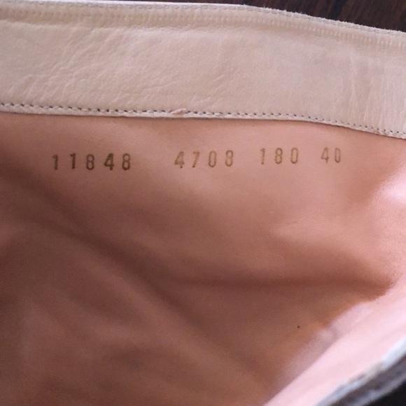 ❤️Casadei Stiletto Tan, red suede heels, gold tone/black w/patent straps booties - Picture 12 of 14